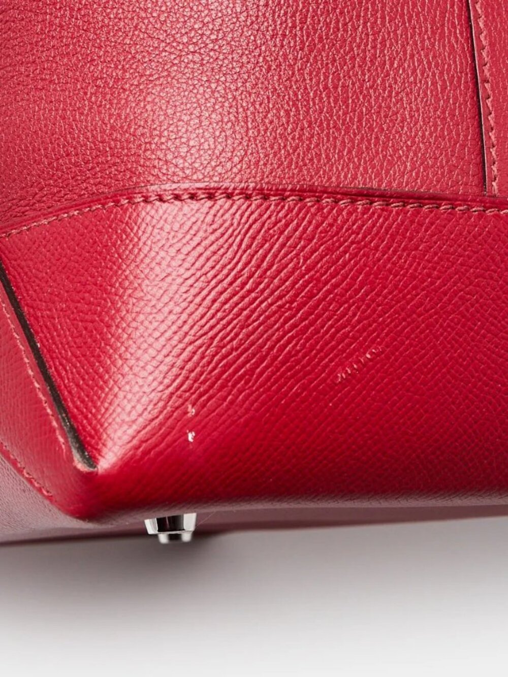Hermes Rouge Grenat Evercolor/Epsom Leather Maxibox Cabas Tote Bag - Picture 5 of 10